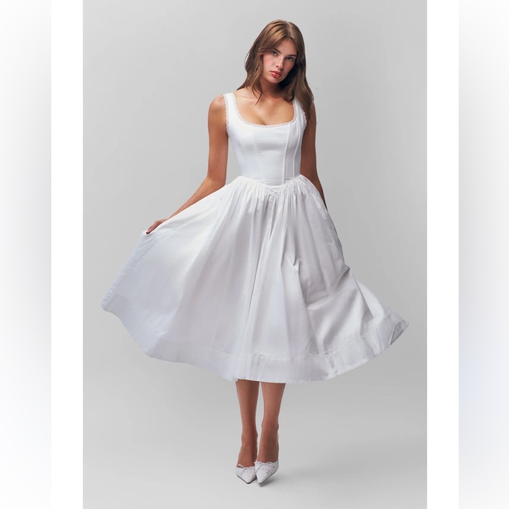 SOLD Danielle Guizio Bielli Elegant White Dress